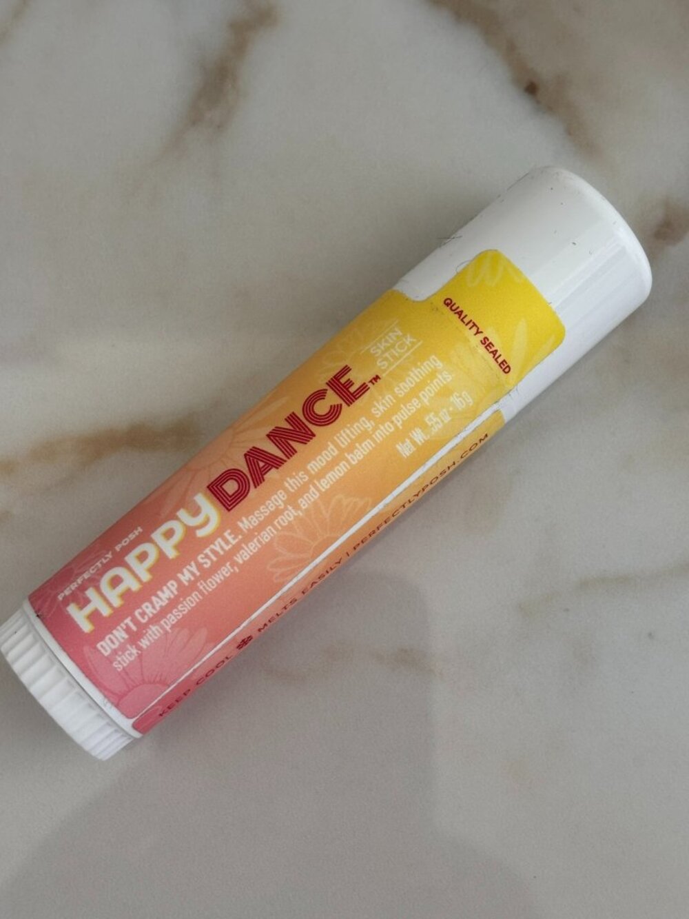 NEW & SEALED Perfectly Posh Happy Dance Skin Stick Don't Cramp My Style .55 OZ